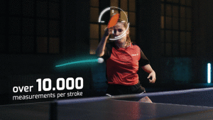 AI-assisted sensor technology for innovative table tennis training.
